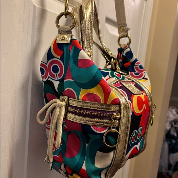 Coach Poppy 2009 (13830) Pop C Spotlight Signature Tote/Crossbody Bag in EUC - Picture 4 of 16